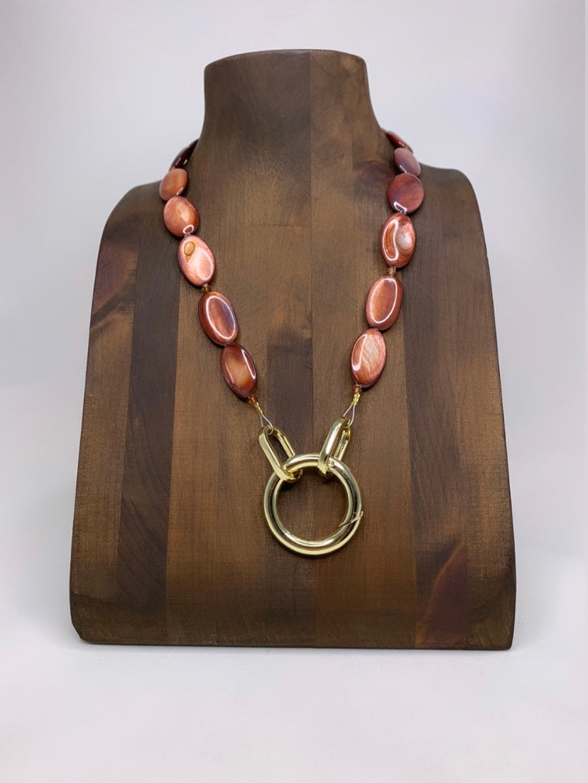 Trent - Red Earth Shell Necklace