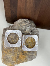 Load image into Gallery viewer, Square Oyster Shell Earrings
