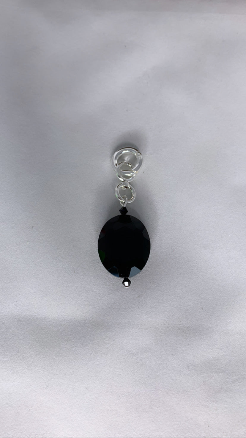 Sustainable Seconds - Black Pendant in Silver