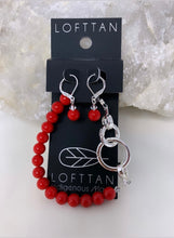 Load image into Gallery viewer, Love Bracelet &amp; Earring set - Silver

