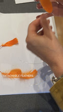 Load and play video in Gallery viewer, &#39;Phoebe&#39; - Orange Feather Earrings

