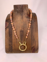 Load image into Gallery viewer, Alexandria - Smokey Peach Druzy in Gold

