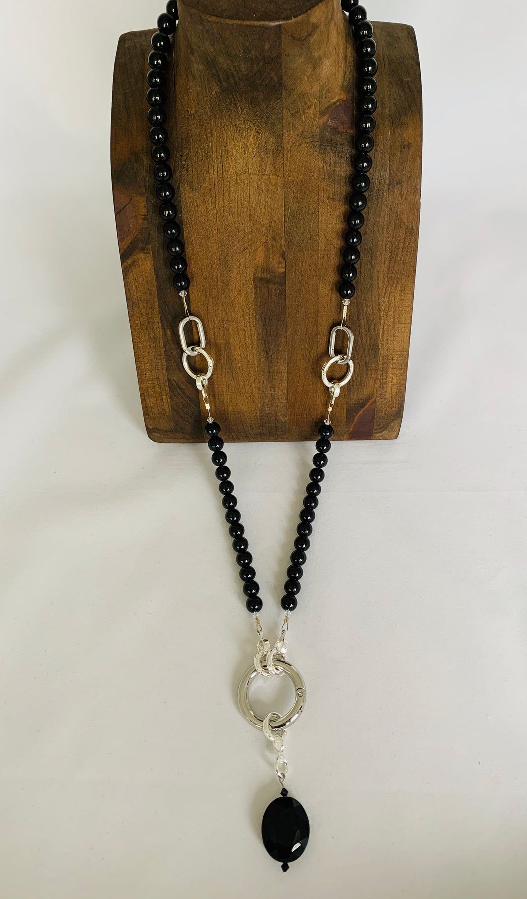 Faith Multiwear Necklace - Black and Silver
