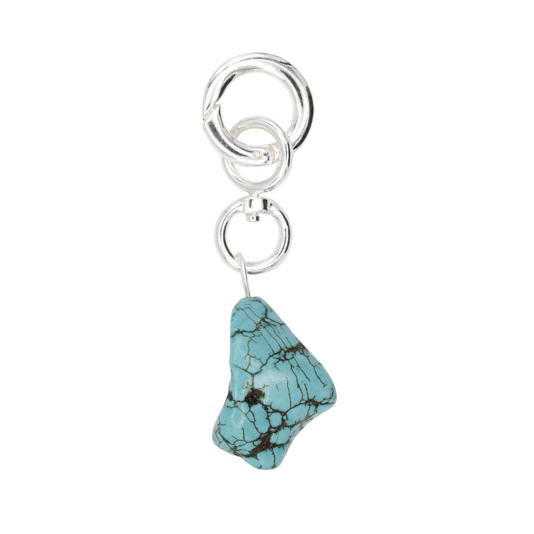 Turquoise Nugget with Silver Hardware