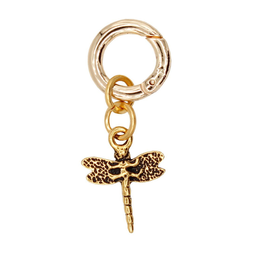 Dragonfly Charm in Gold