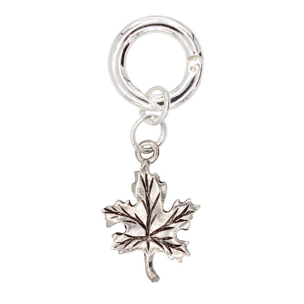 Maple Leaf Charm in Silver