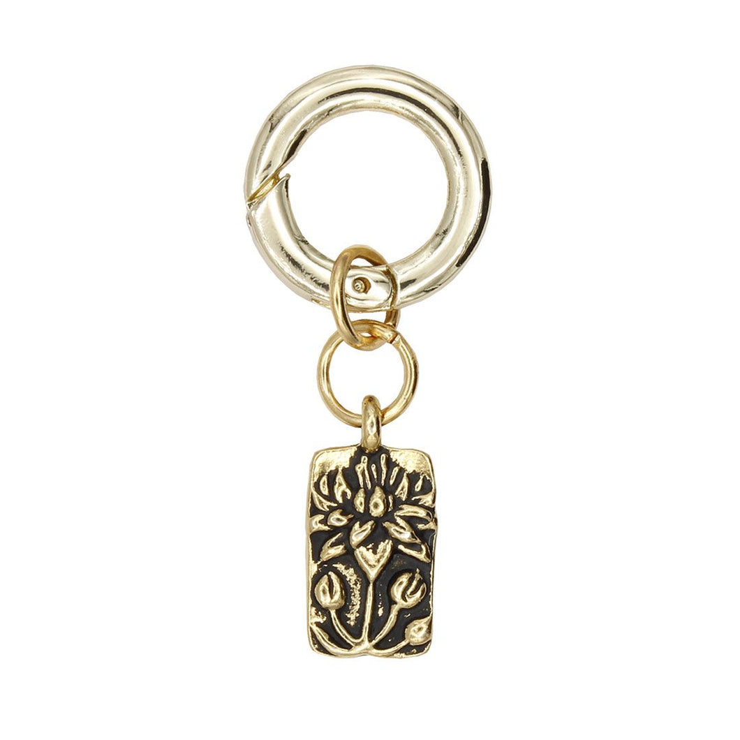 Lotus Flower Charm in Gold