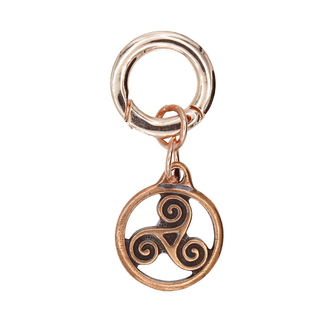 Triskele Charm in Rose Gold