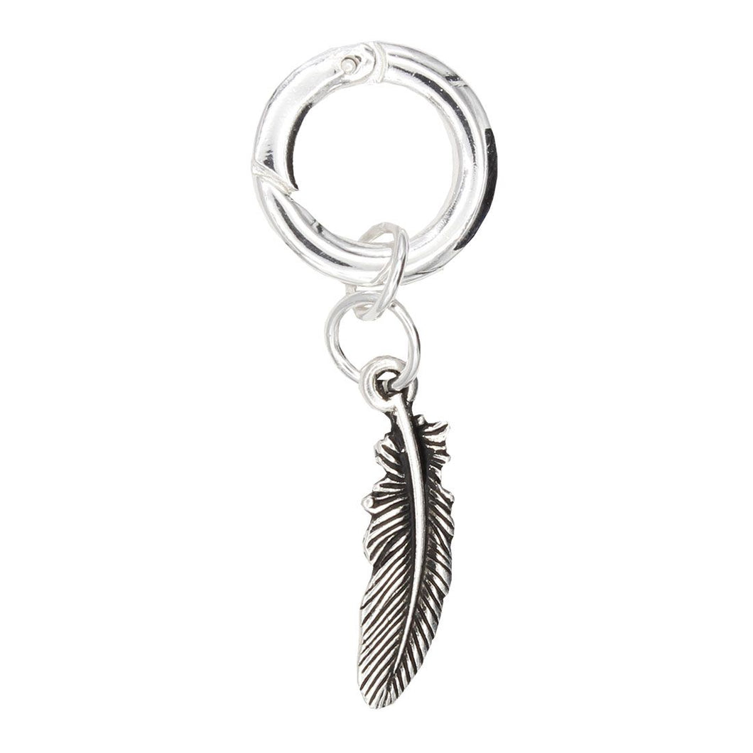 Feather Charm in Silver