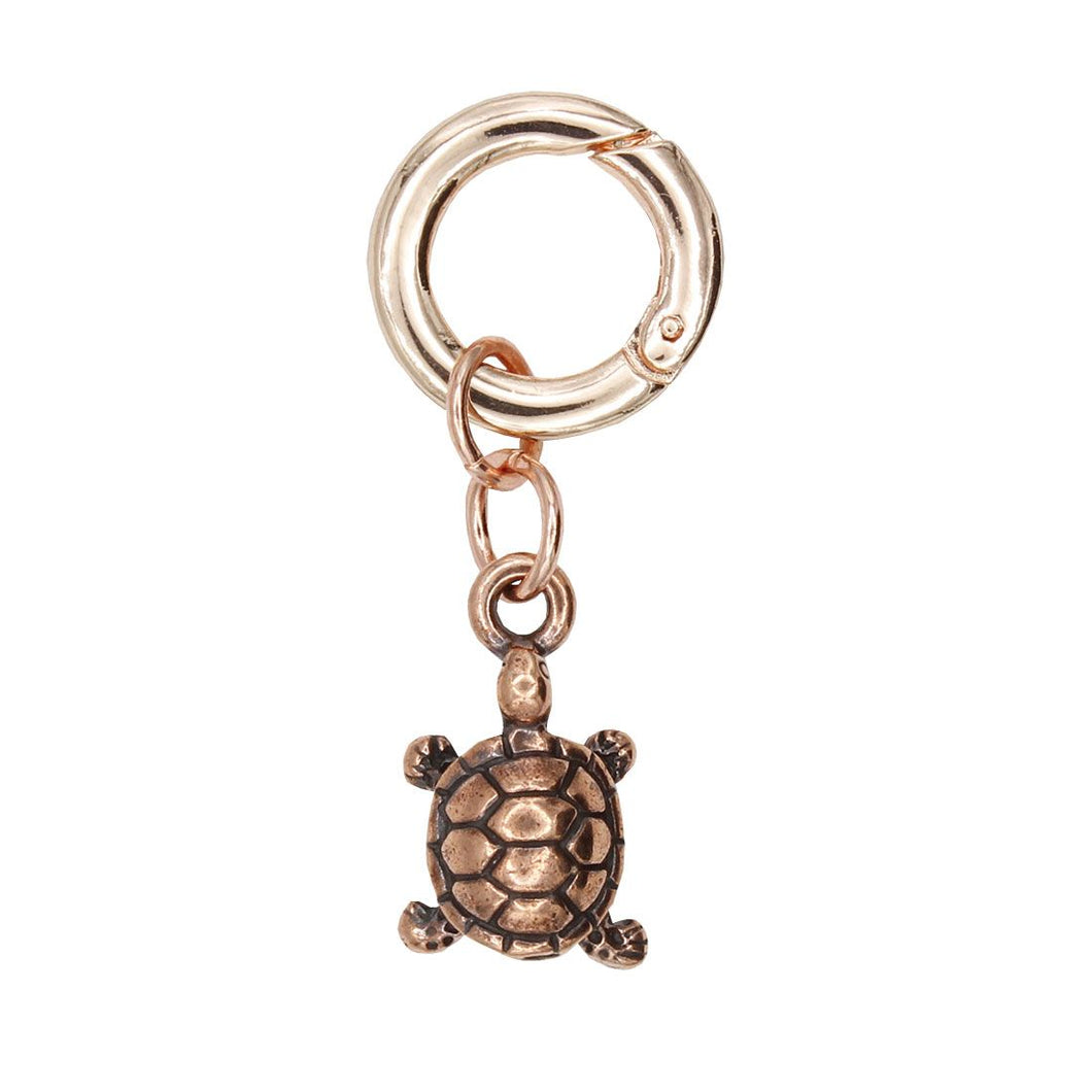 Turtle Charm in Rose Gold