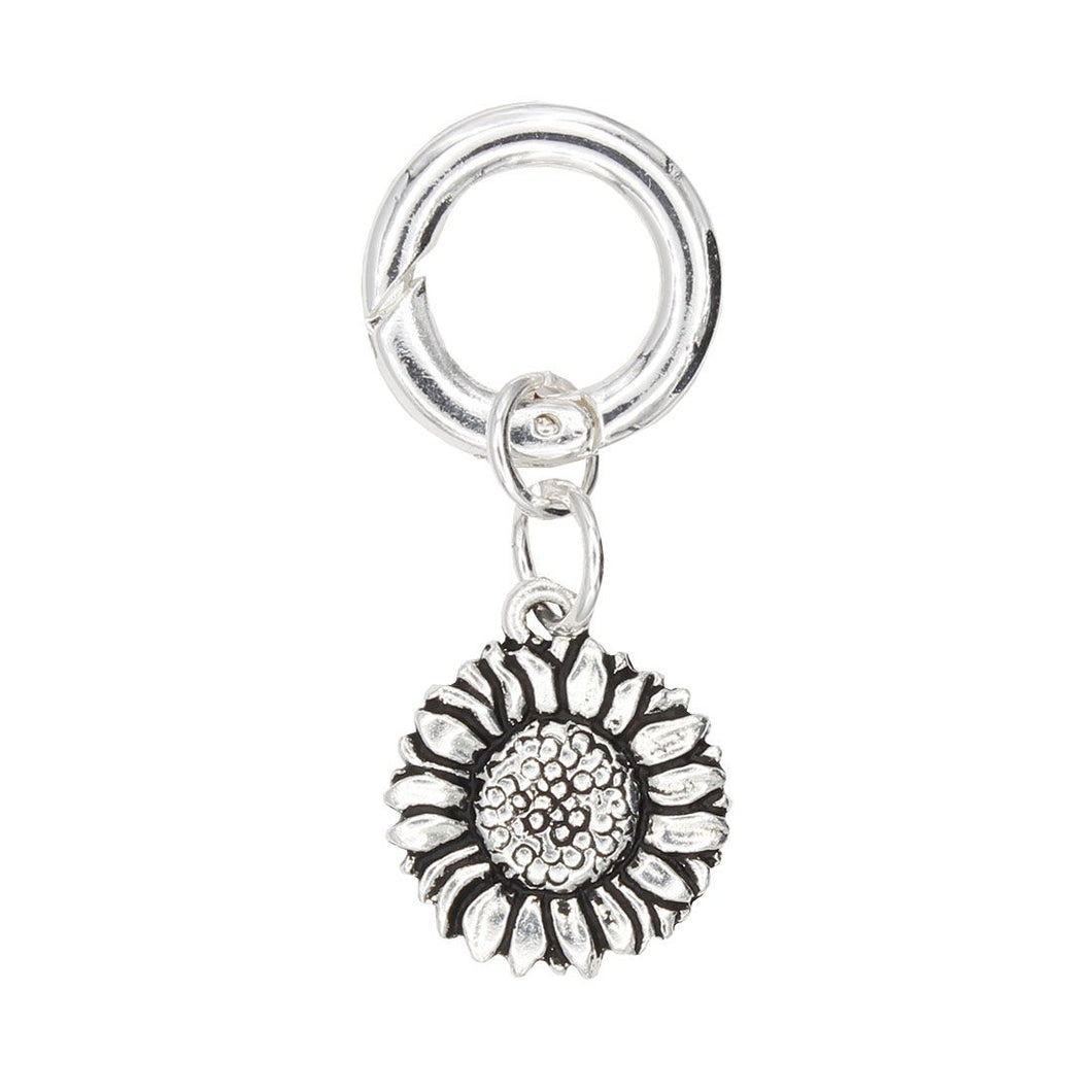 Sunflower Charm in Silver