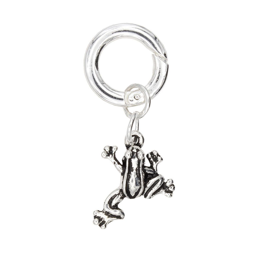 Tree Frog Charm in Silver