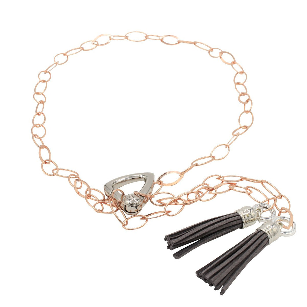 Lily and Tassel Combination - Rose Gold and Grey