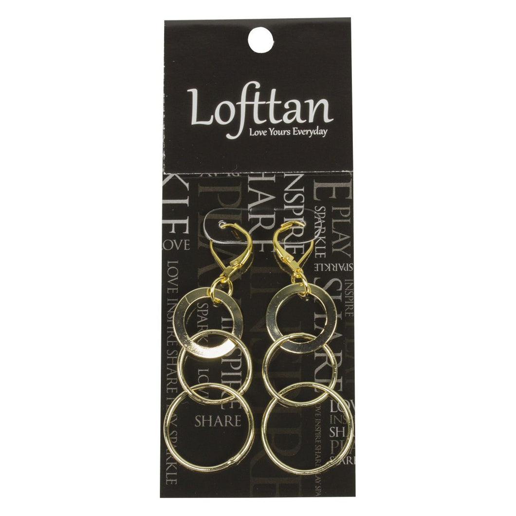 Aretha Earrings - 3 link in Gold