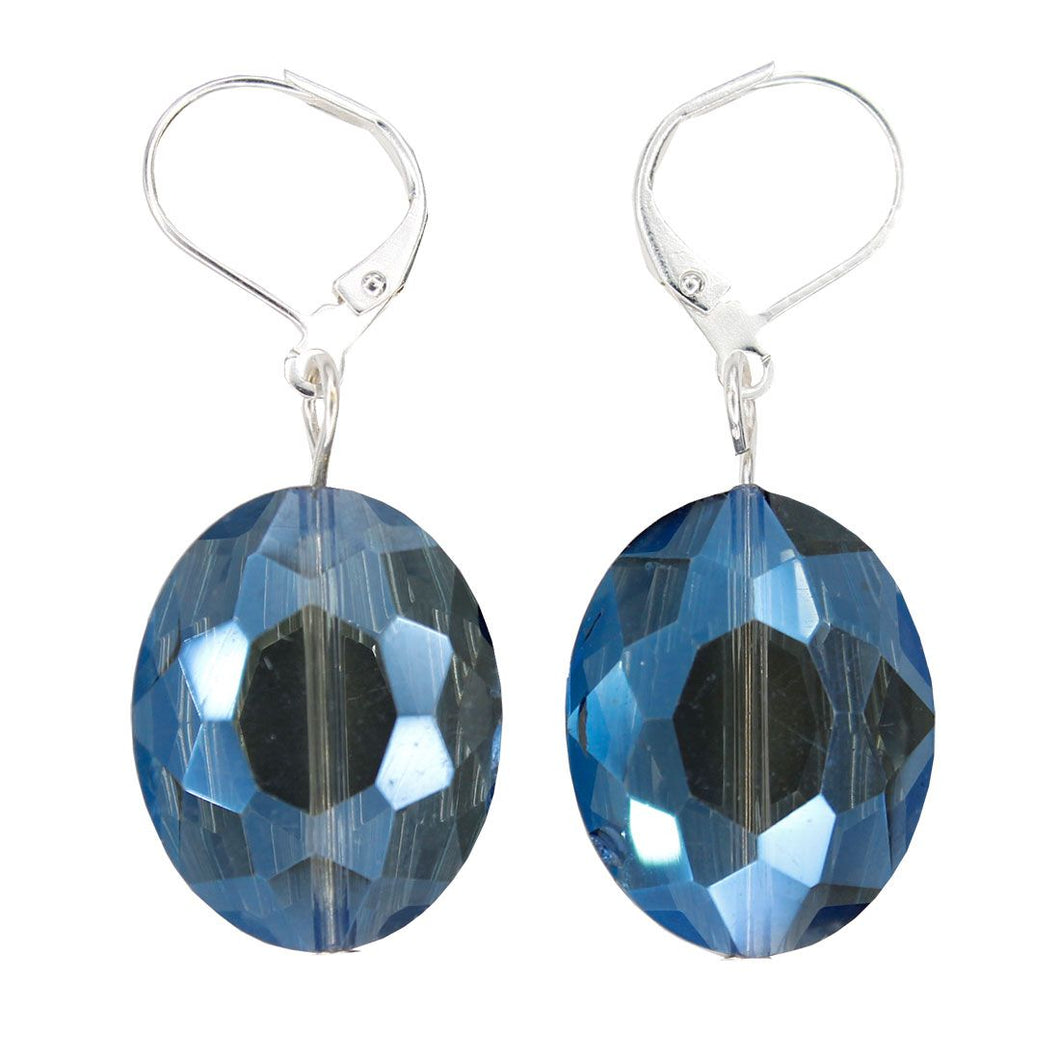 Petite Neleigha - 20mm Blue Sparkle with Silver