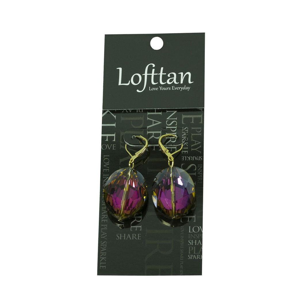 Petite Neleigha - 20mm Purple & Copper Sparkle with Gold
