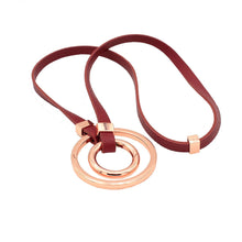 Load image into Gallery viewer, Red Wine Avril Edge Strand - Rose Gold
